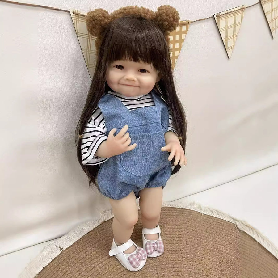 22 Inches Reborn Doll Twin Girls With Long Hair - Raya