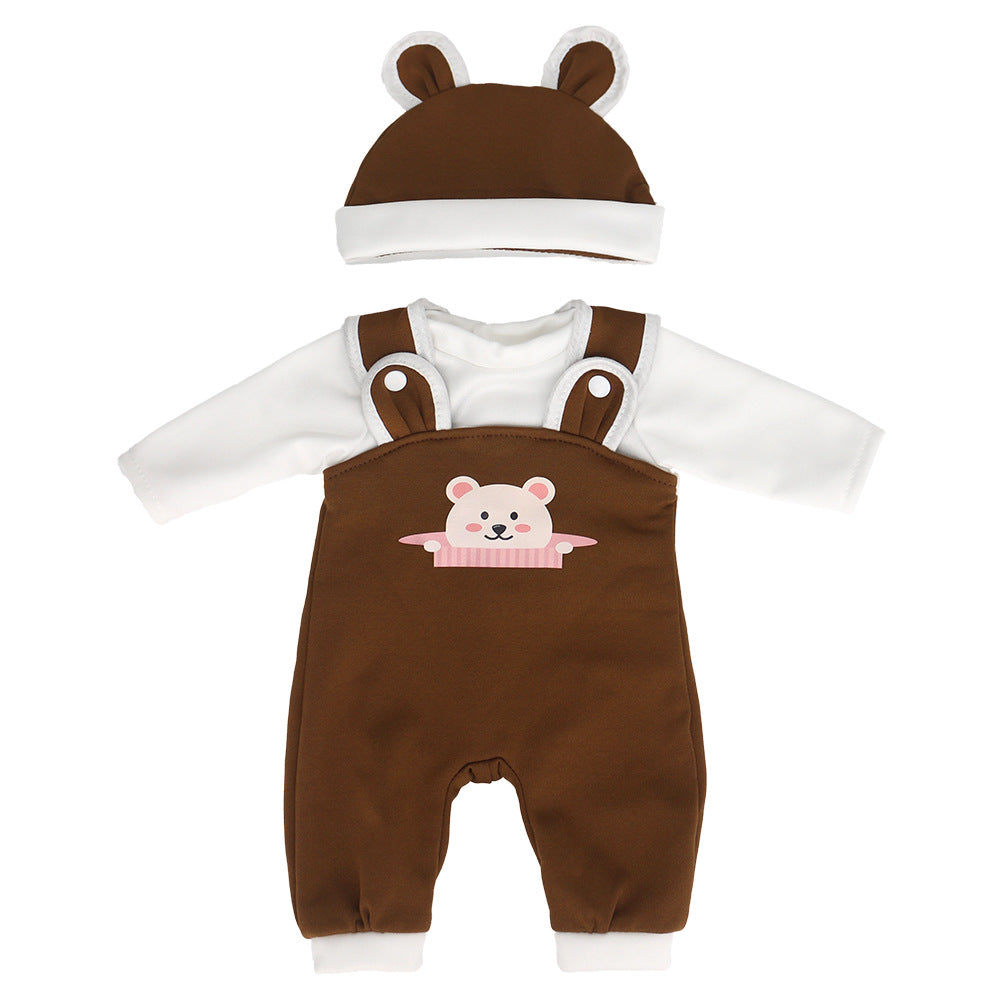 Cute Bear Clothes with Hat for 16-18 inch Reborn Baby Dolls