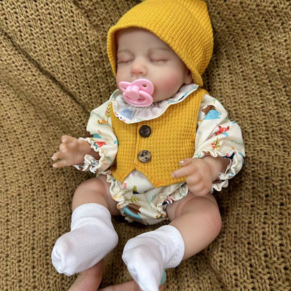 12 Inch Realistic Sleeping Mini Reborn Girl Dolls - Loulou