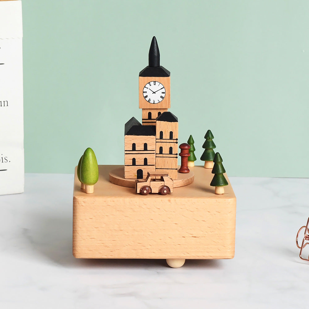 Big Ben Wooden Music Box: Castle In The Sky