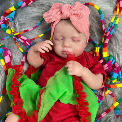 20 inch Sleeping Reborn Dolls with Christmas Clothes -Loulou