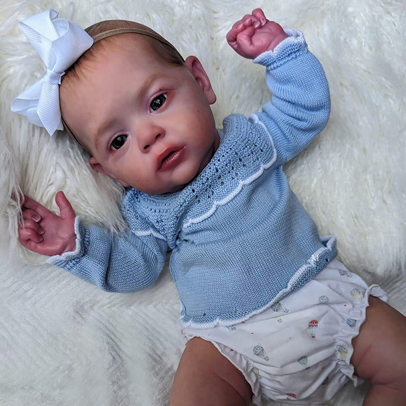 20 inch Reborn Maryann dolls with painted hair and blue eyes