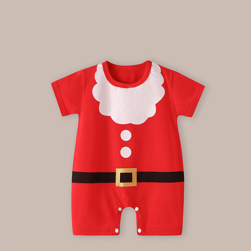 Christmas Short-Sleeved Romper for 22-24 Inches Reborn Dolls