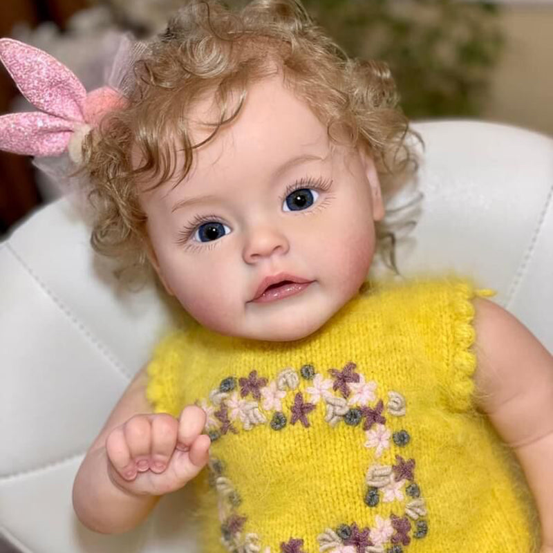 Julia 24 inch Reborn Doll with Open Eyes and Blonde Hair -Suesue