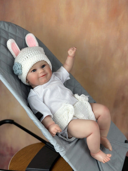 20 Inches Lifelike Cloth Body Open Eyes Reborn Doll-Maddie