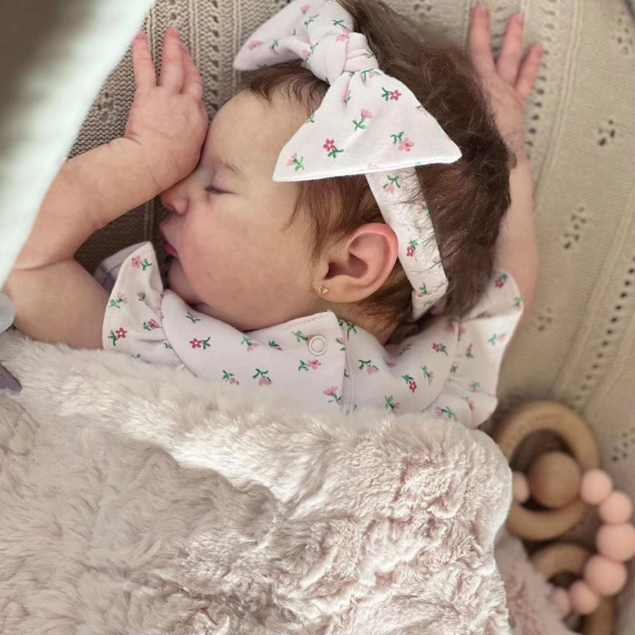 20 Inches Grace Closed Eyes Reborn Doll with Headband-Laura