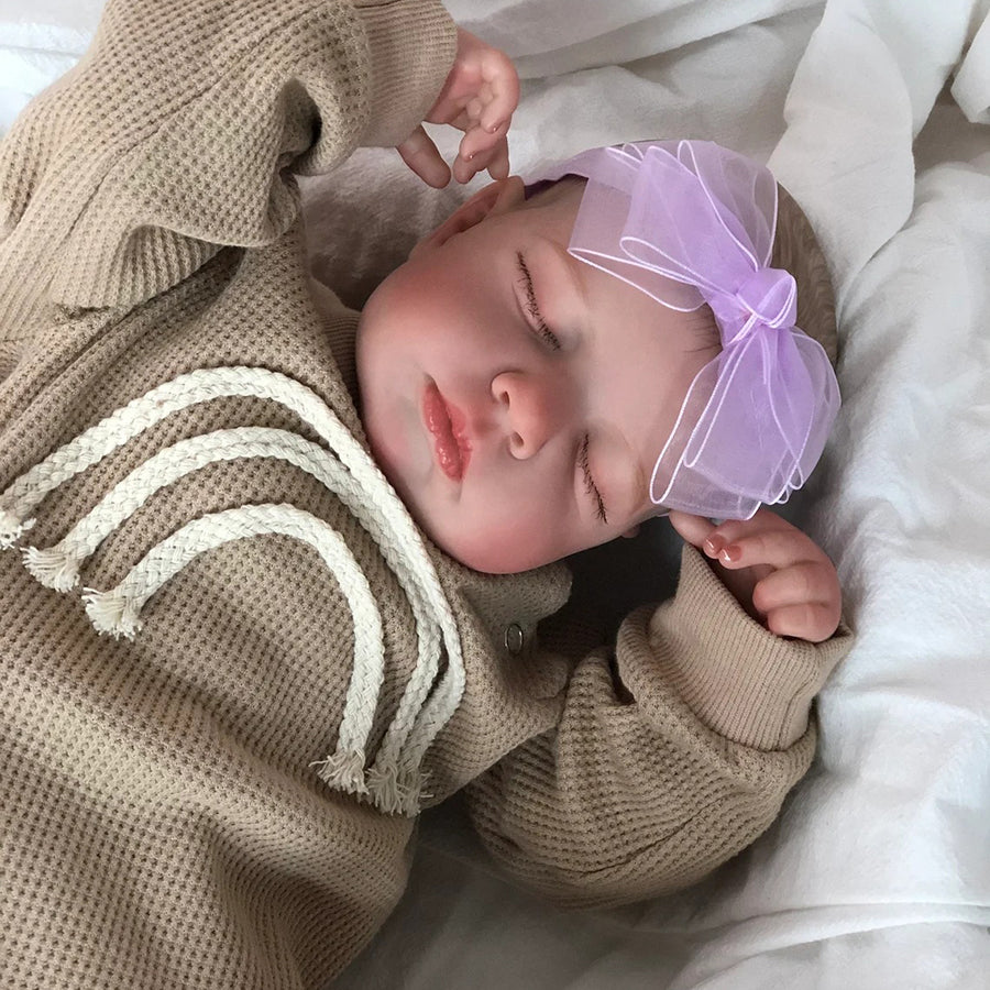 20 inch Sleeping Reborn Dolls with Painted Hair -Loulou