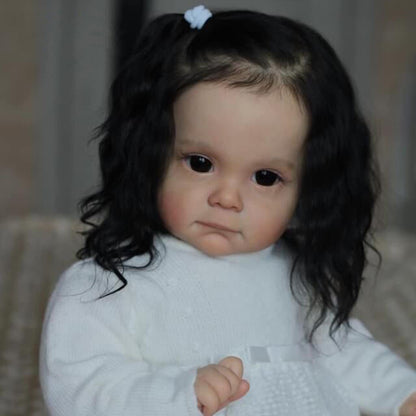 24 inch reborn doll with open eyes -Maggie