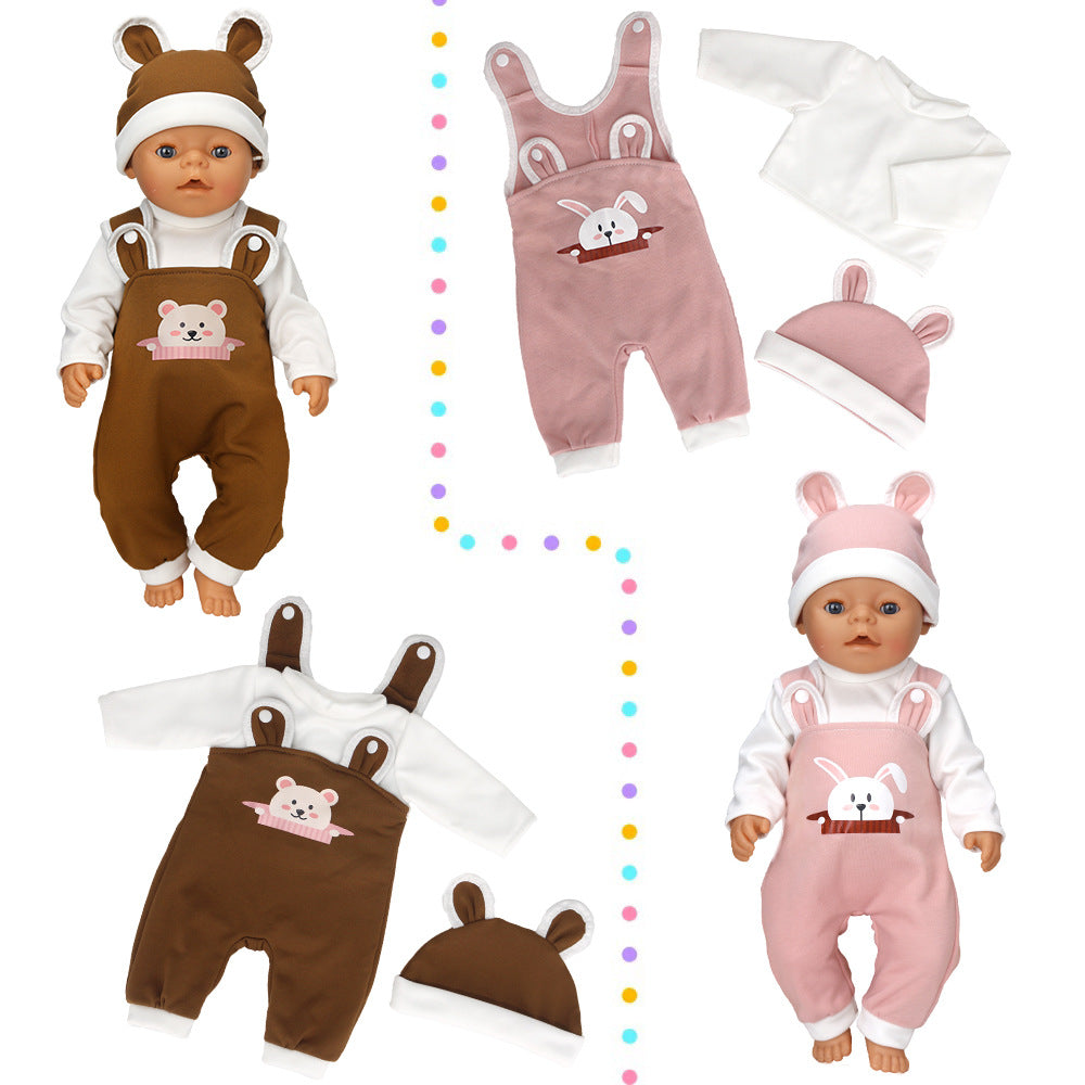 Cute Bear Clothes with Hat for 16-18 inch Reborn Baby Dolls