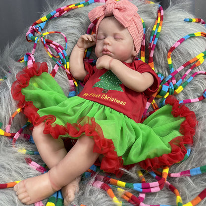 20 inch Sleeping Reborn Dolls with Christmas Clothes -Loulou