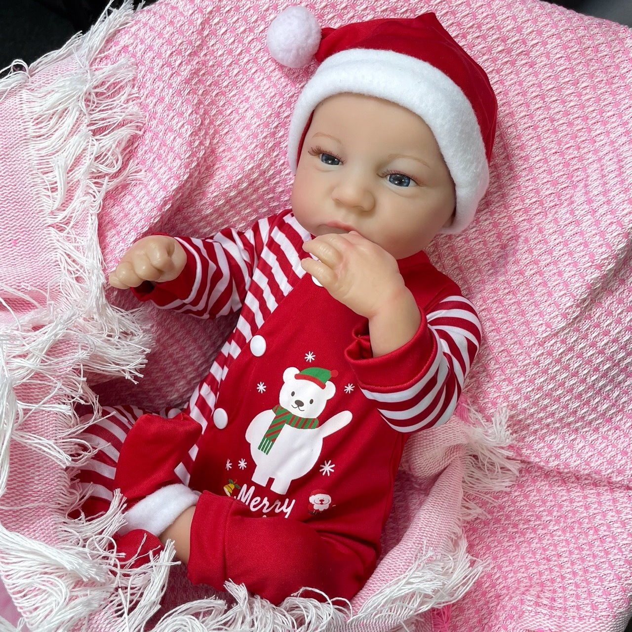 18 Inch Lifelike Moira Reborn Dolls With Christmas Clothes- Levi