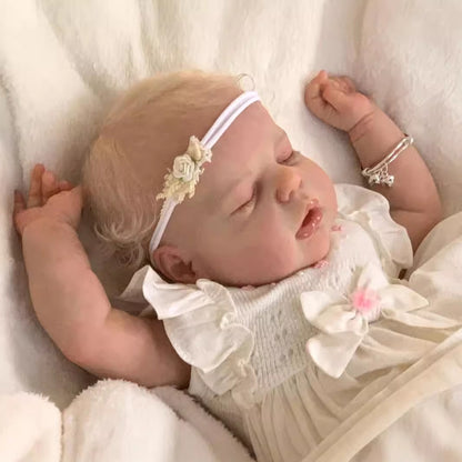 Reborn Dorothy Doll 22 Inch with Closed Eyes Blonde Hair-Alexis