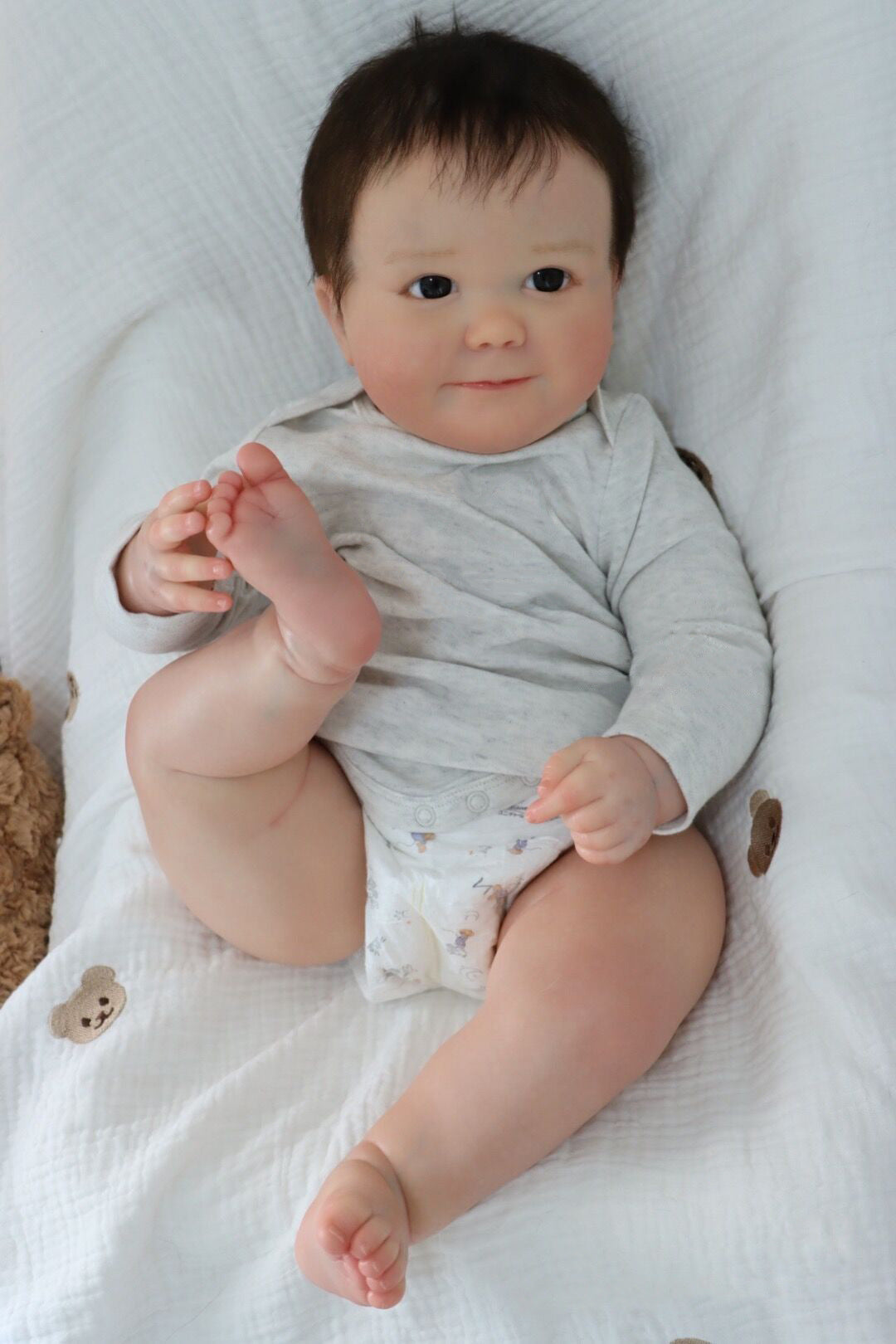 Erica 60cm Open Eyes Short Hair Reborn Doll-June Awake