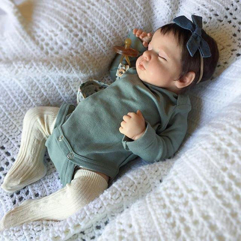 20 Inch Sleeping Reborn Dolls with Short Hair -Loulou