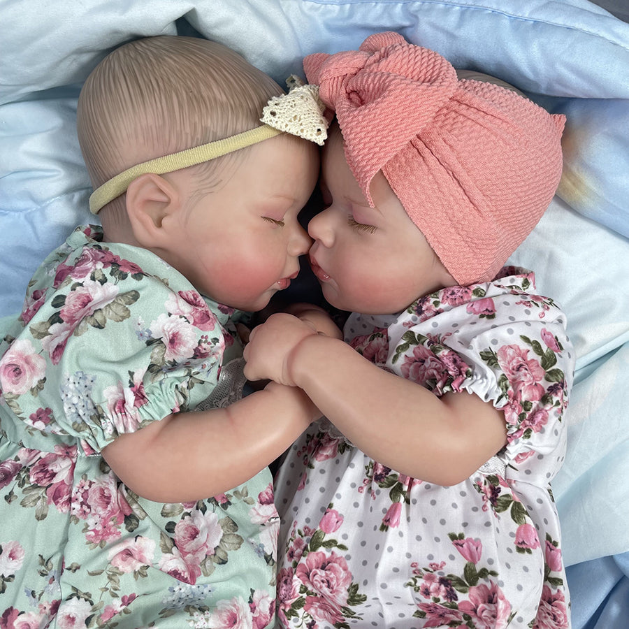 20'' Lifelike Lynn And Alan Reborn Dolls Twin Girls-Loulou