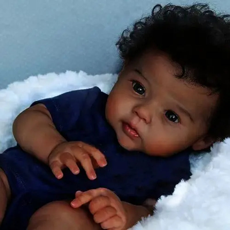 Porter 20 Inch Realistic African Boy Reborn Dolls - Raven