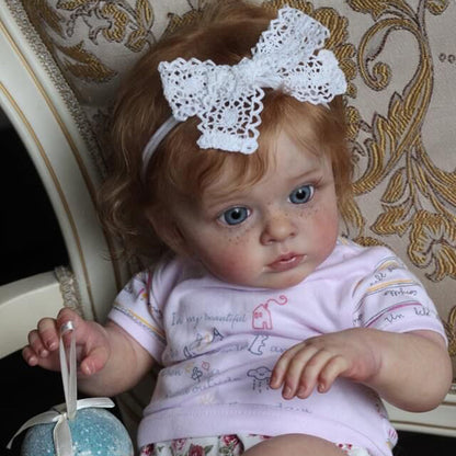 24 inch Renee Curly Hair Open Eyes Reborn Doll Girls