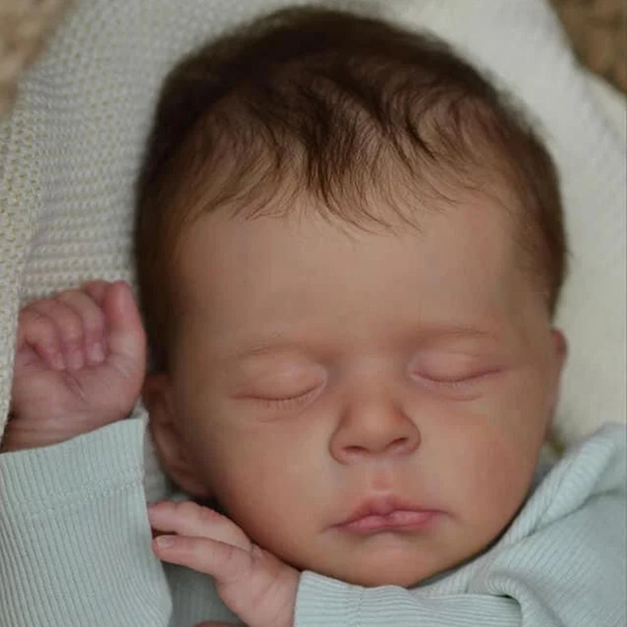 18 Inch Lifelike Rooted Hair Close Eyes Reborn Doll-Jude