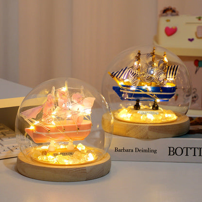 3D creative sailing night light