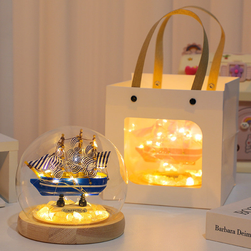 3D creative sailing night light