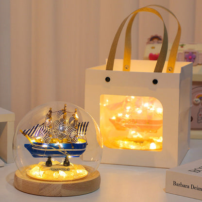 3D creative sailing night light