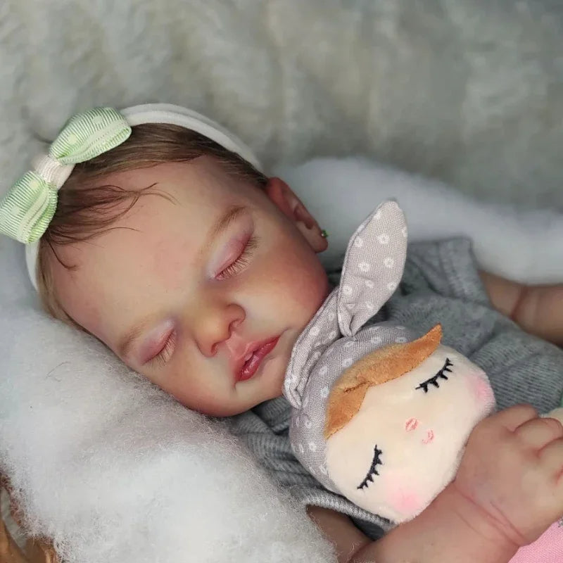 Mag 19 inch Reborn Dolls with Closed Eyes and Hair-Sam