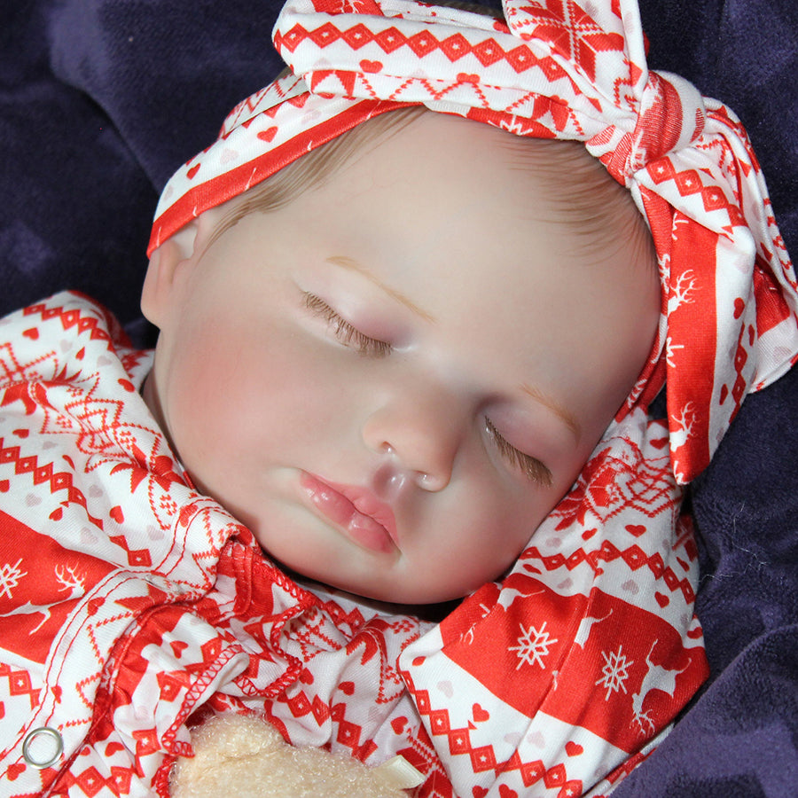 20 pollici Occhi Chiusi Natale Reborn Baby Ragazza/Maschietto-Loulou