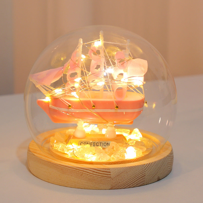 3D creative sailing night light