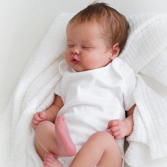 19 inch Close Eyes Rooted Hair Reborn Dolls-Quinbee