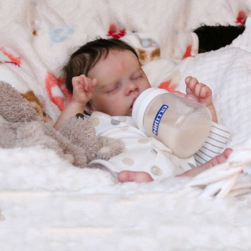 Jacqueline Lifelike 17 Inch Reborn Dolls Boy Close Eyes