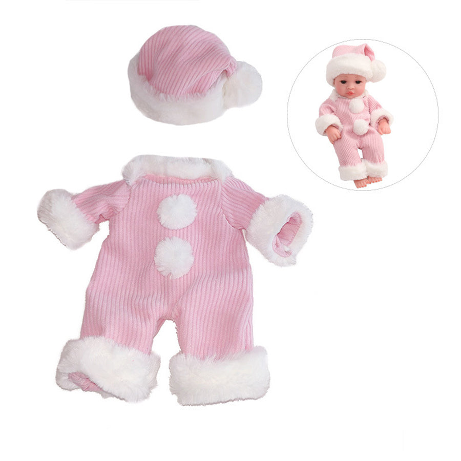 Warm Jumpsuit with Hat for 12 inch/30cm Reborn Dolls