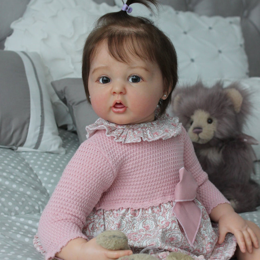 20/24 inch Abel Open Eyes Reborn Doll Girls with Hair