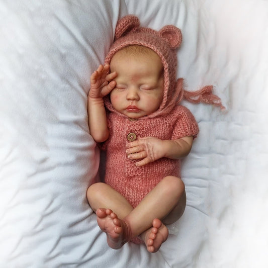 18 inch Reborn Dolls of sweet sleeping Nora without hair