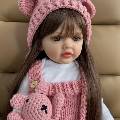 22 inch Reborn Girl Dolls Cheryl with long hair