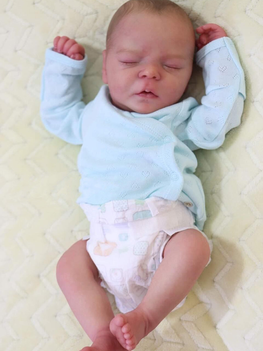 18 inch Kerwin Reborn Doll Sleeping with Closed Eyes Boy-Darren