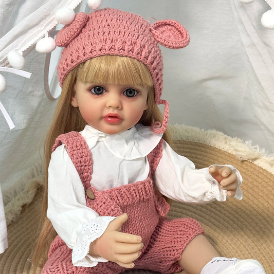 22 inch Reborn Doll Girls Cheryl with long blonde hair