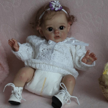 12 Inch Sweet Tracy Short Blonde Hair Open Eyes Reborn Doll Girls