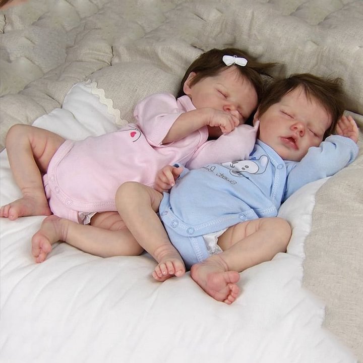 17 inch Romana and Rosalía Reborn Dolls Twins