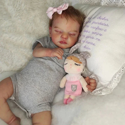 Mag 19 inch Reborn Dolls with Closed Eyes and Hair-Sam