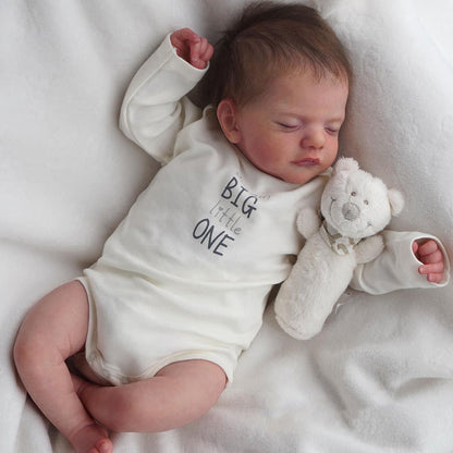 19 inch Reborn Dolls with Closed Eyes and Hair-Sam