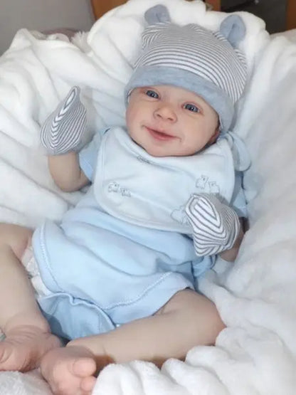 19 Inch Reborn Doll with Smile and Open Eyes - Sebastian