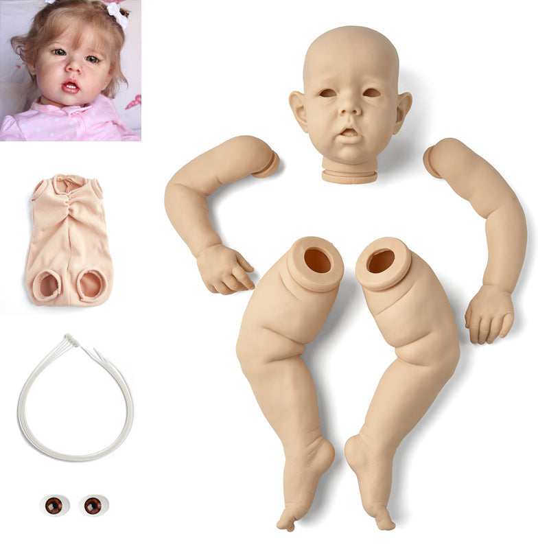 20 inch Liam Open Eyes DIY Unfinished Unpainted Doll Kit