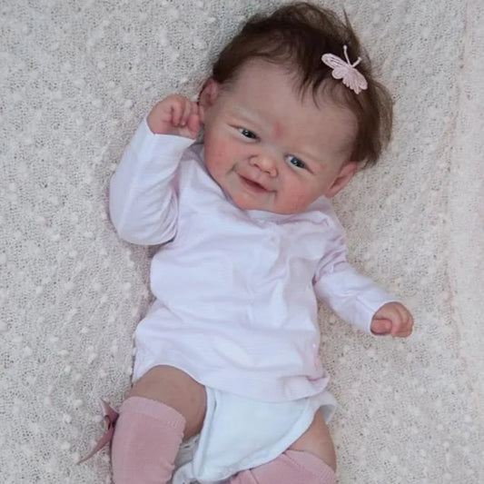 19 inch Reborn Ansel Doll with Open Eyes and Short Hair - Live