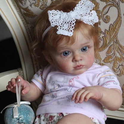 24 inch Renee Curly Hair Open Eyes Reborn Doll Girls