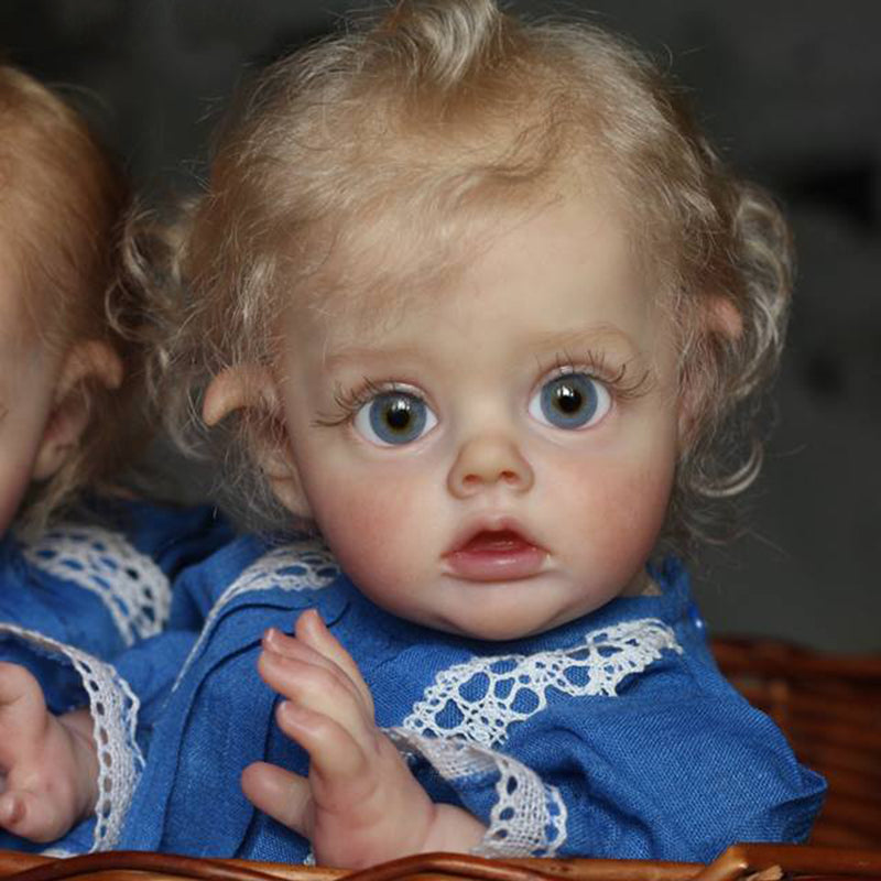 12 Inch Elsa Short Blonde Hair Open Eyes Reborn Doll Girls