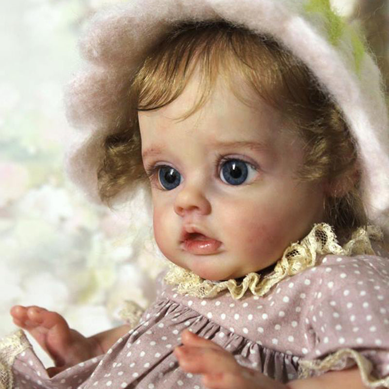 12 Inch Rebecca Short Blonde Hair Open Eyes Reborn Doll Girls