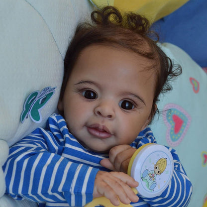 21 Inch Boy Reborn Dolls with Dark Skin - Anthony