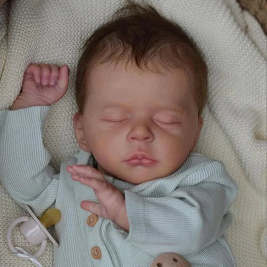 18 Inch Lifelike Rooted Hair Close Eyes Reborn Doll-Jude