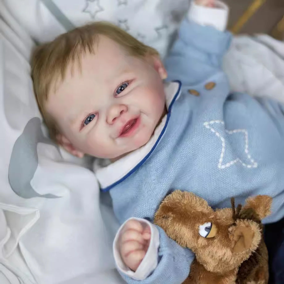 Bambole Reborn Abel Apri gli occhi da 19 pollici con capelli-Vivienne