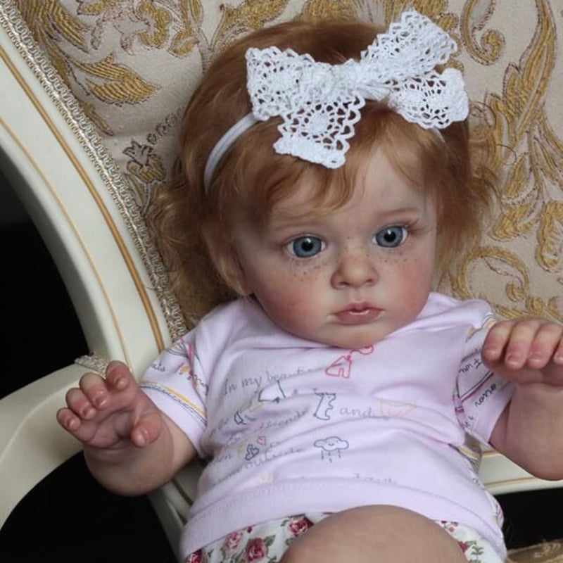 24 inch Renee Curly Hair Open Eyes Reborn Doll Girls